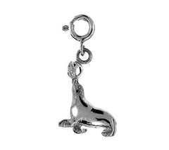 Sterling Silver Seal With Ball Pendant