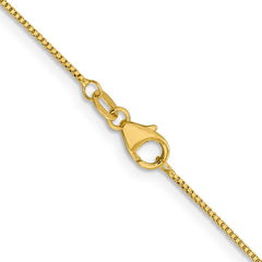 18K Yellow Gold 0.7mm Box Chain