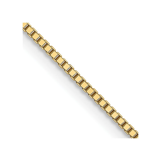 18K Yellow Gold 0.9mm Box Chain
