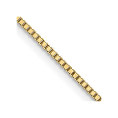 18K Yellow Gold 0.9mm Box Chain
