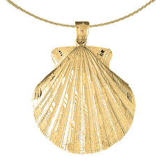 Muschelanhänger aus Sterlingsilber (rhodiniert oder gelbvergoldet)