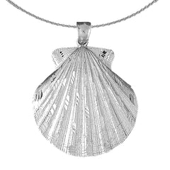 Muschelanhänger aus Sterlingsilber (rhodiniert oder gelbvergoldet)