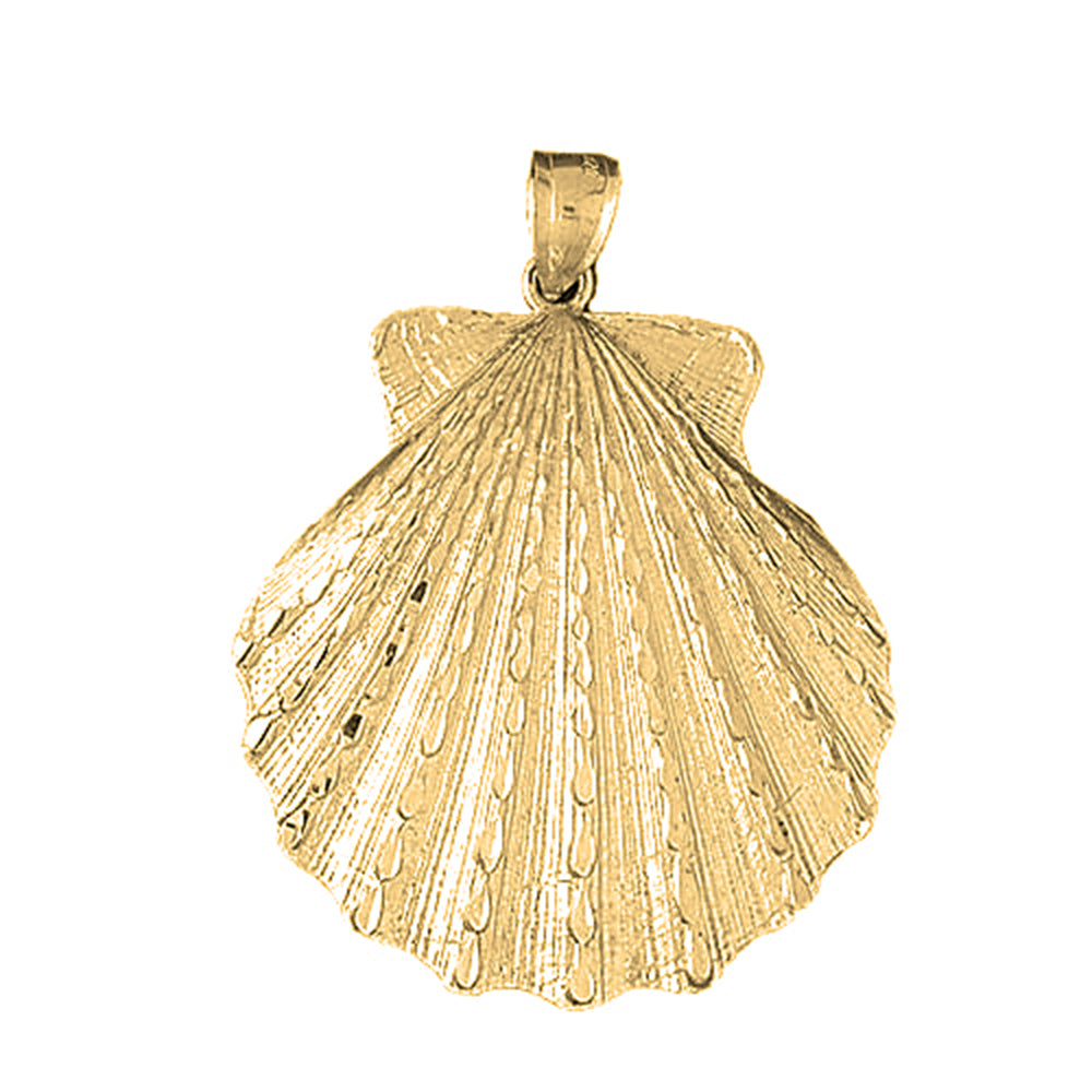 Yellow Gold-plated Silver Shell Pendant
