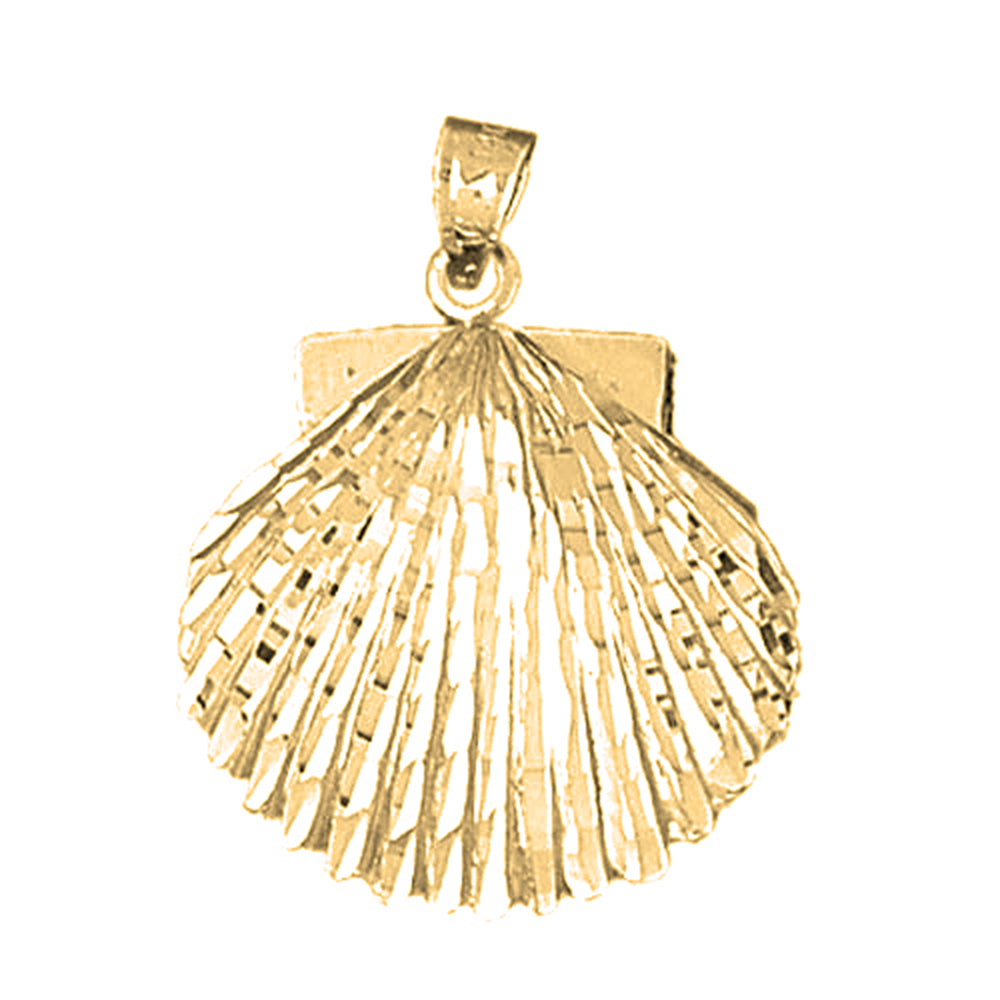 Yellow Gold-plated Silver Shell Pendant