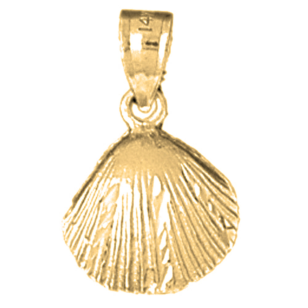 Yellow Gold-plated Silver Shell Pendant