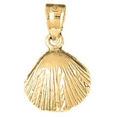 Yellow Gold-plated Silver Shell Pendant