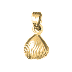 Yellow Gold-plated Silver Shell Pendant
