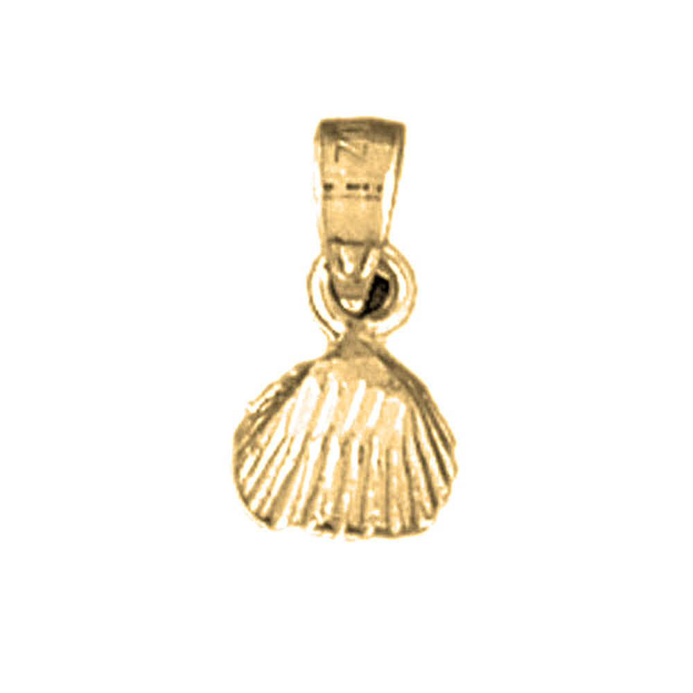 Yellow Gold-plated Silver Shell Pendant