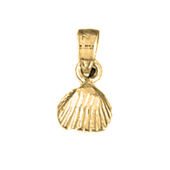 Yellow Gold-plated Silver Shell Pendant
