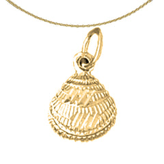 Colgante de concha de plata de ley (bañado en rodio o oro amarillo)