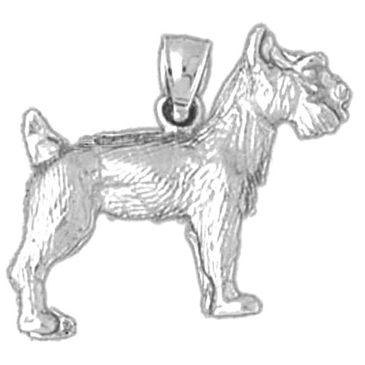 Sterling Silver Terrier Dog Pendant