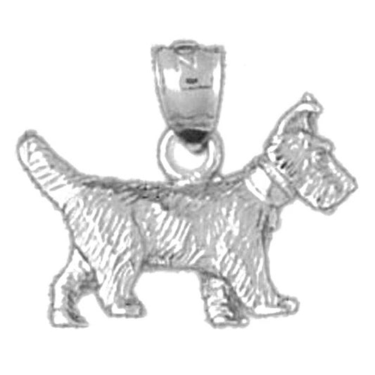 Sterling Silver Terrier Dog Pendant