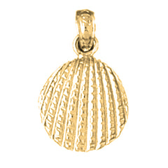 Yellow Gold-plated Silver Shell Pendant