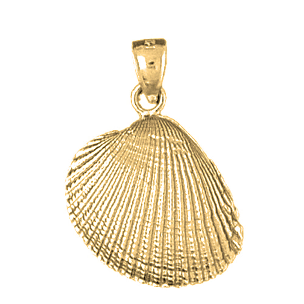 Yellow Gold-plated Silver Shell Pendant
