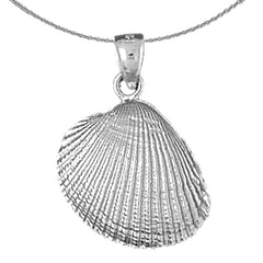 Colgante de concha de plata de ley (bañado en rodio o oro amarillo)