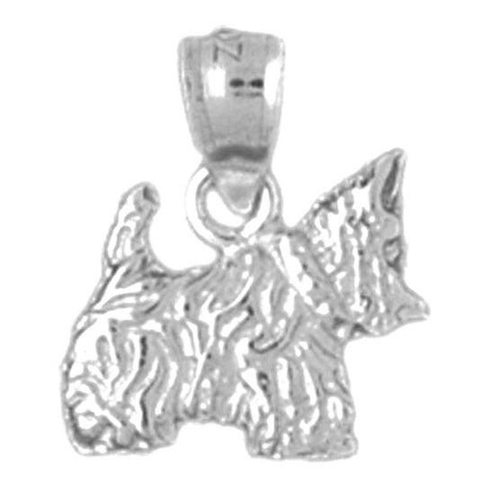 Sterling Silver Terrier Dog Pendant