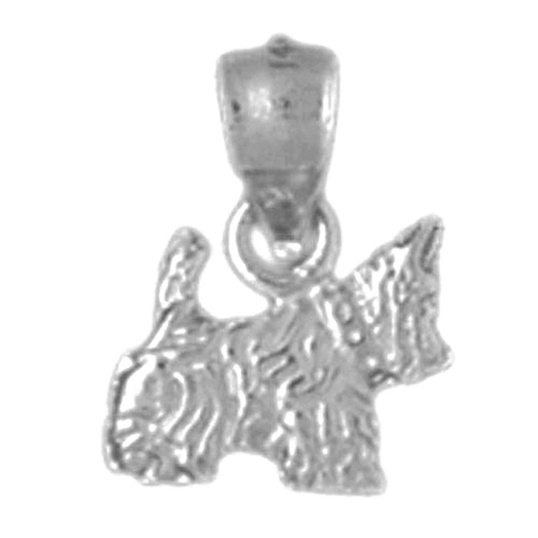 Sterling Silver Terrier Dog Pendant