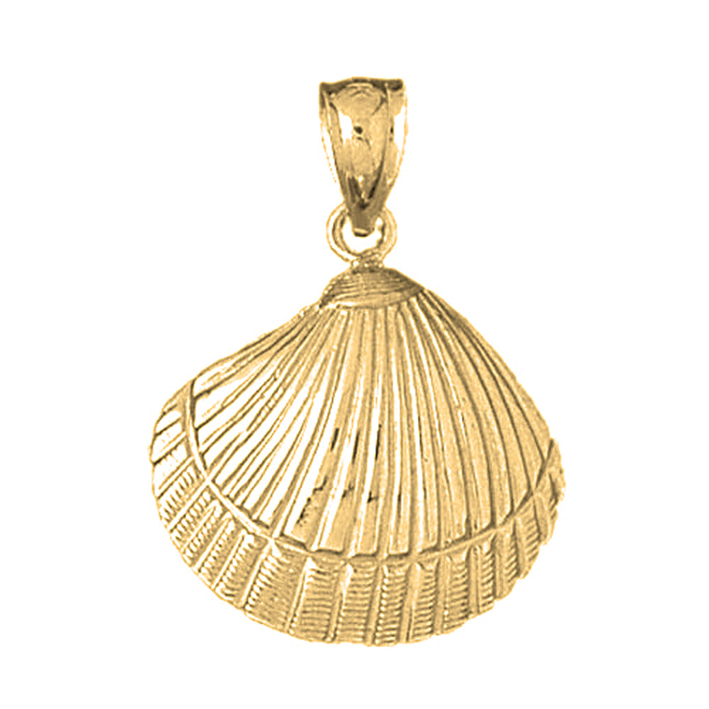 Yellow Gold-plated Silver Shell Pendant