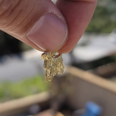 Sterling Silver Cockerspaniel Dog Pendant (Rhodium or Yellow Gold-plated)