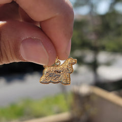 Sterling Silver Cockerspaniel Dog Pendant (Rhodium or Yellow Gold-plated)