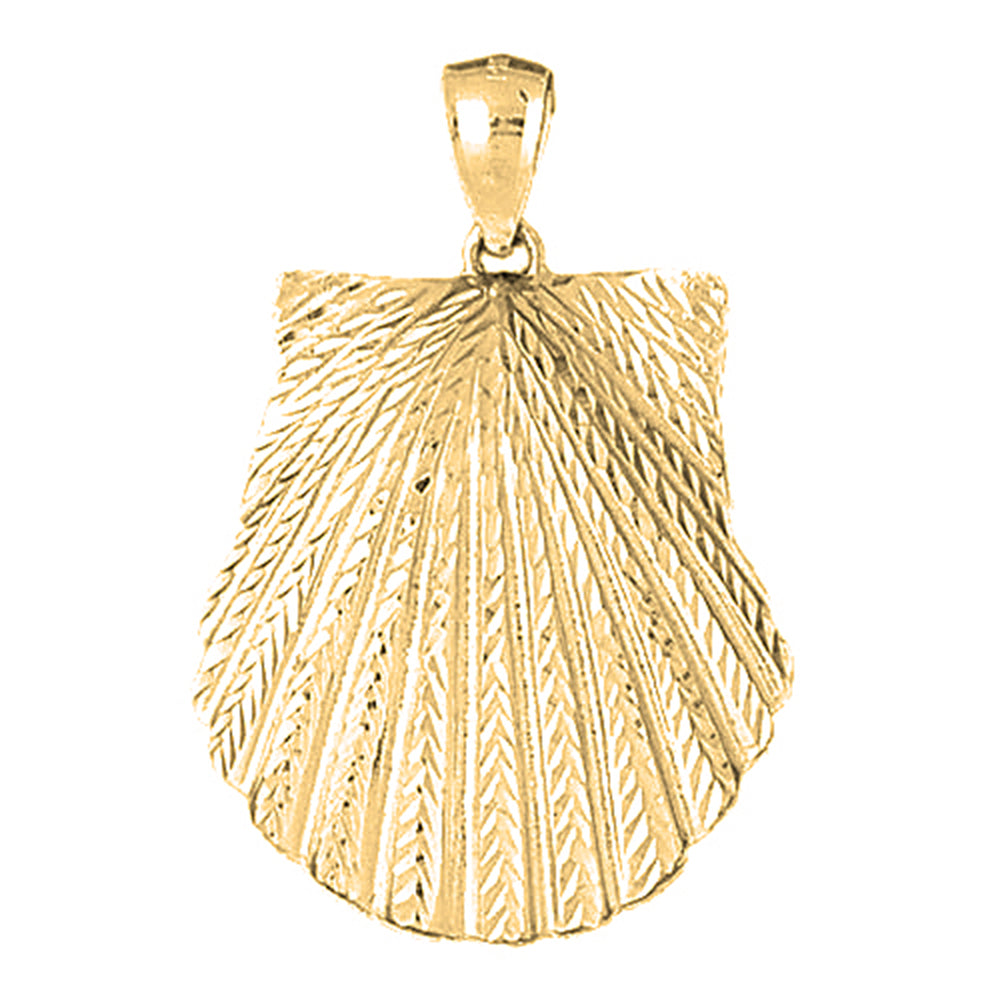 Yellow Gold-plated Silver Shell Pendant