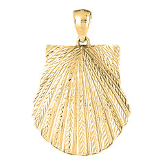 Yellow Gold-plated Silver Shell Pendant