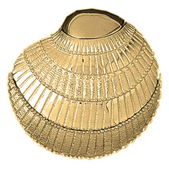 Muschelanhänger aus Sterlingsilber (rhodiniert oder gelbvergoldet)