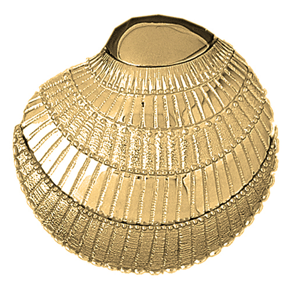 Yellow Gold-plated Silver Sea Shell Pendant