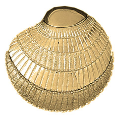Yellow Gold-plated Silver Sea Shell Pendant