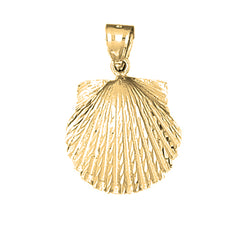 Yellow Gold-plated Silver Shell Pendant