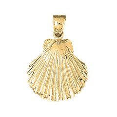 Yellow Gold-plated Silver Shell Pendant