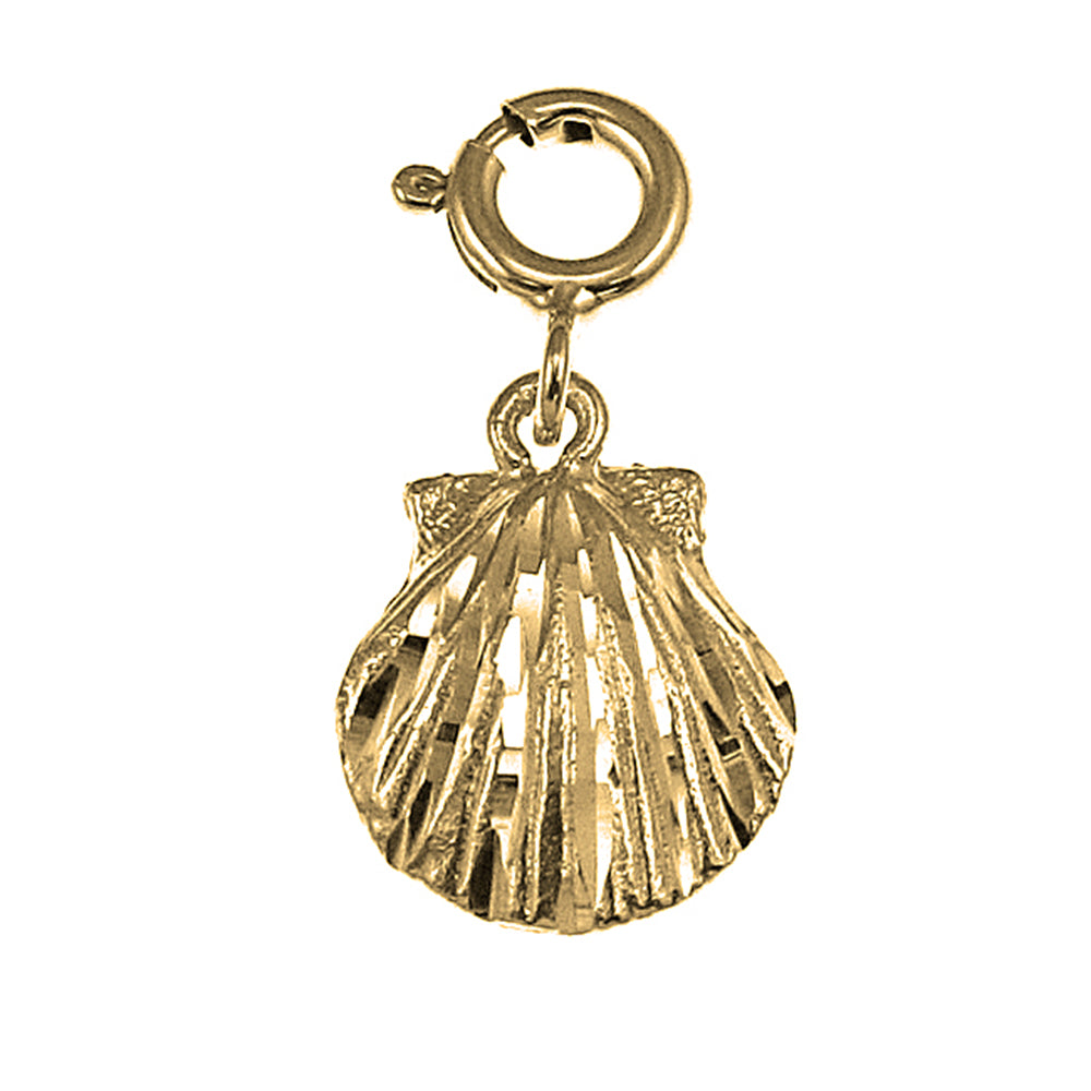 Yellow Gold-plated Silver Shell Pendant