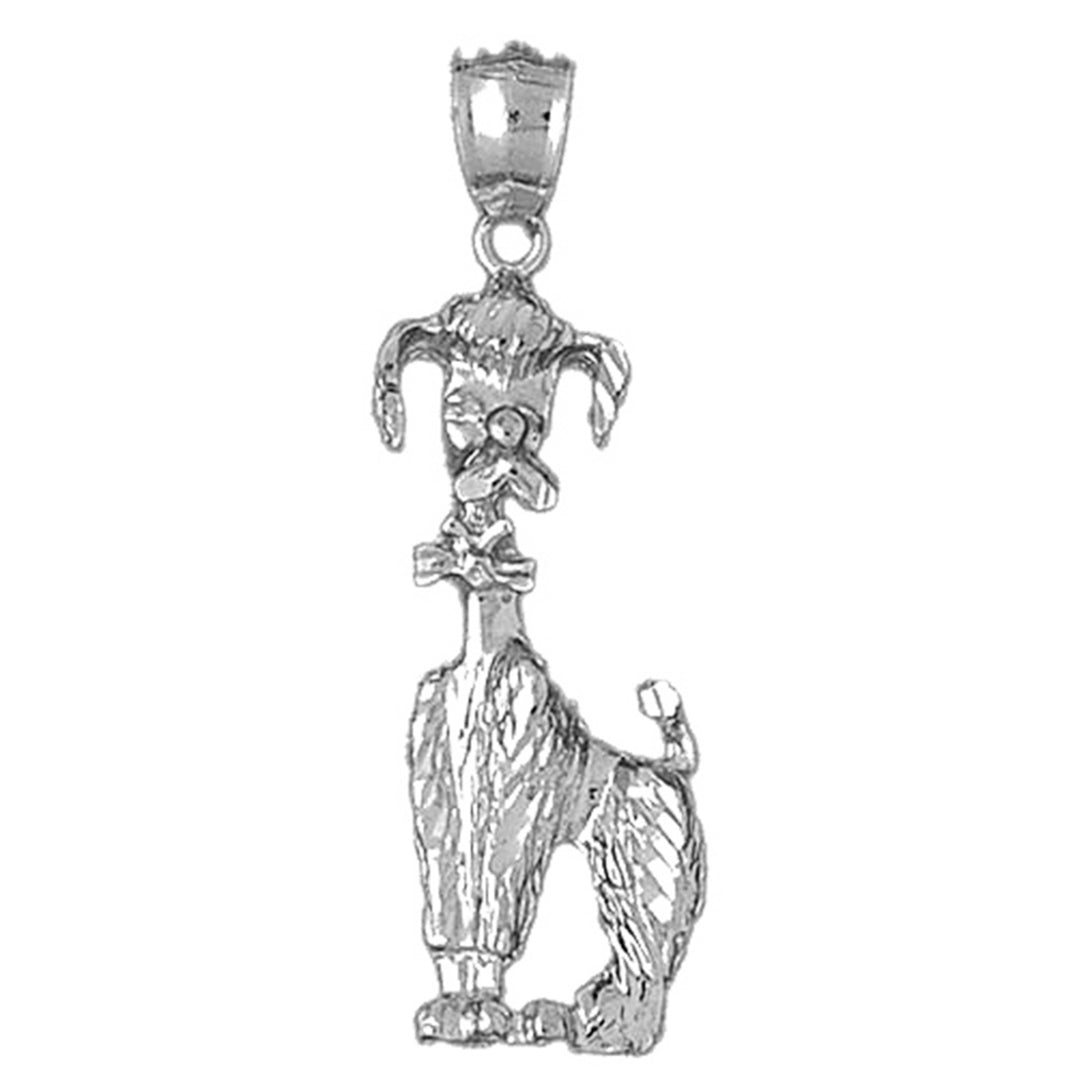 Sterling Silver Poodle Dog Pendant