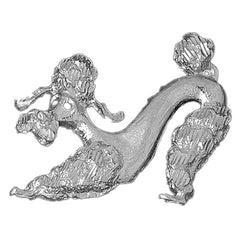 Sterling Silver Poodle Dog Pendant