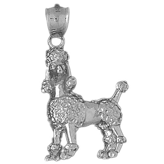 Sterling Silver Poodle Dog Pendant
