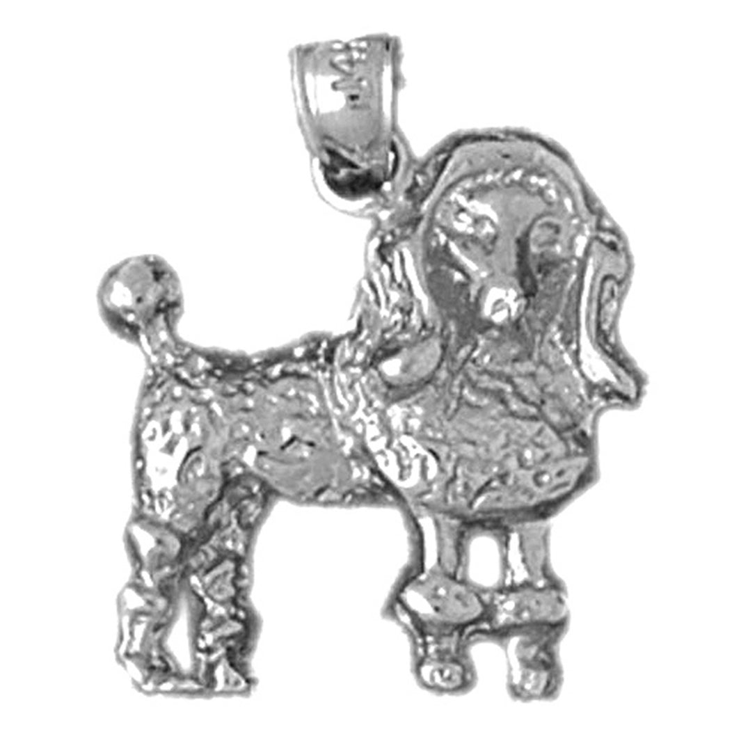 Sterling Silver Poodle Dog Pendant