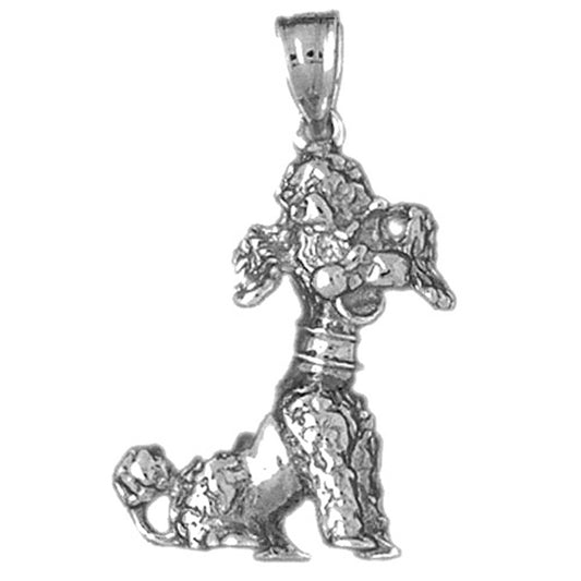 Sterling Silver Poodle Dog Pendant