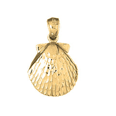 Yellow Gold-plated Silver Shell Pendant