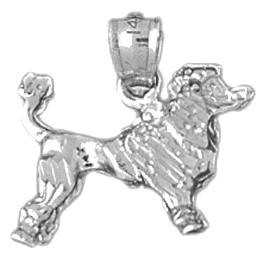 Sterling Silver Poodle Dog Pendant