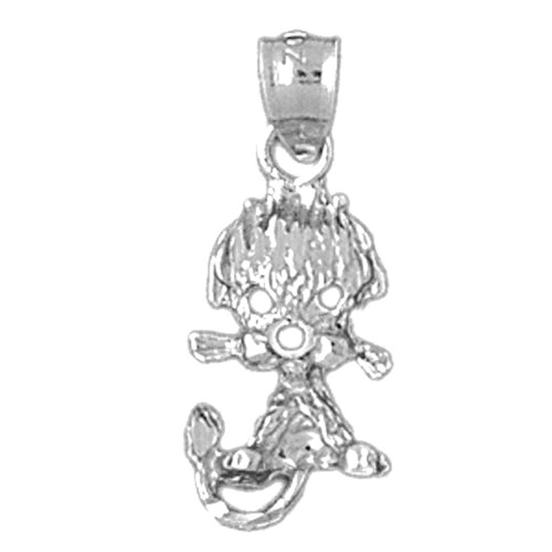 Sterling Silver Poodle Dog Pendant