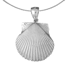 Colgante de concha de plata de ley (bañado en rodio o oro amarillo)
