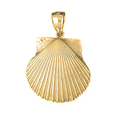 Yellow Gold-plated Silver Shell Pendant