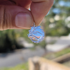 Sterling Silver Bulldog Pendant (Rhodium or Yellow Gold-plated)