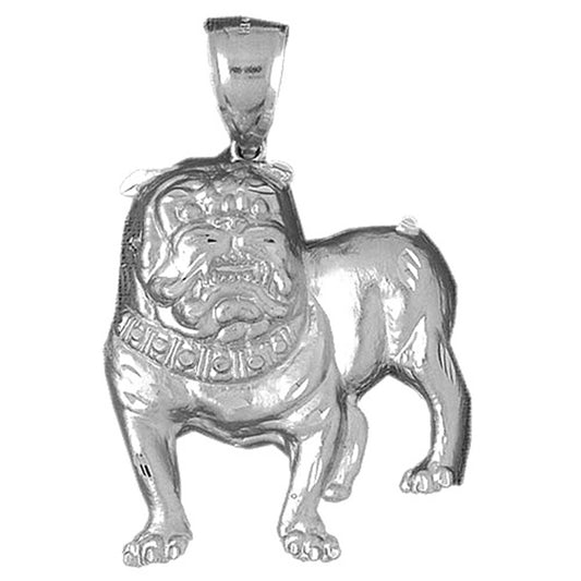 Sterling Silver Bulldog Pendant