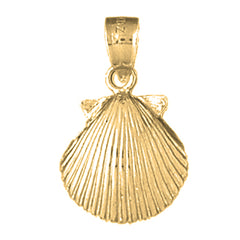 Yellow Gold-plated Silver Shell Pendant