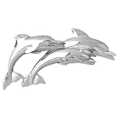 Sterling Silver Dolphins Pendant