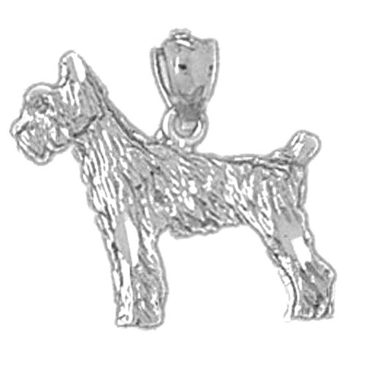 Sterling Silver Terrier Dog Pendant
