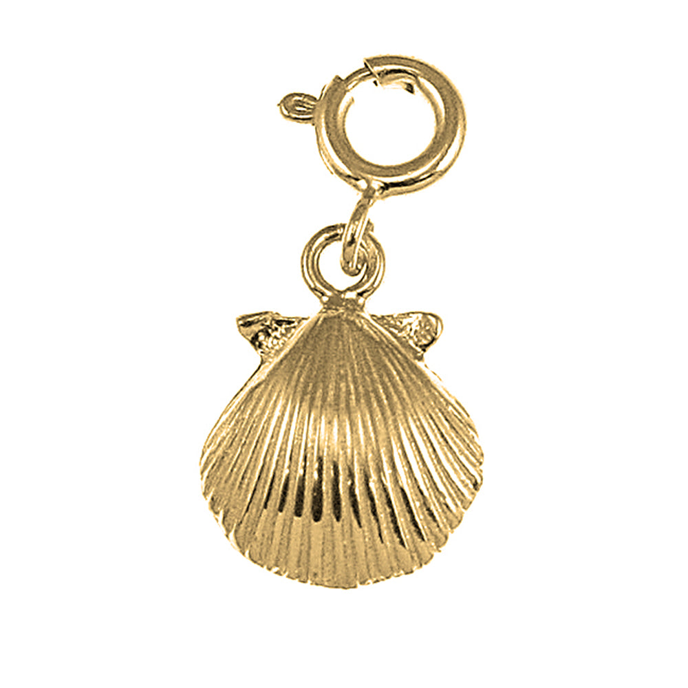 Yellow Gold-plated Silver Shell Pendant