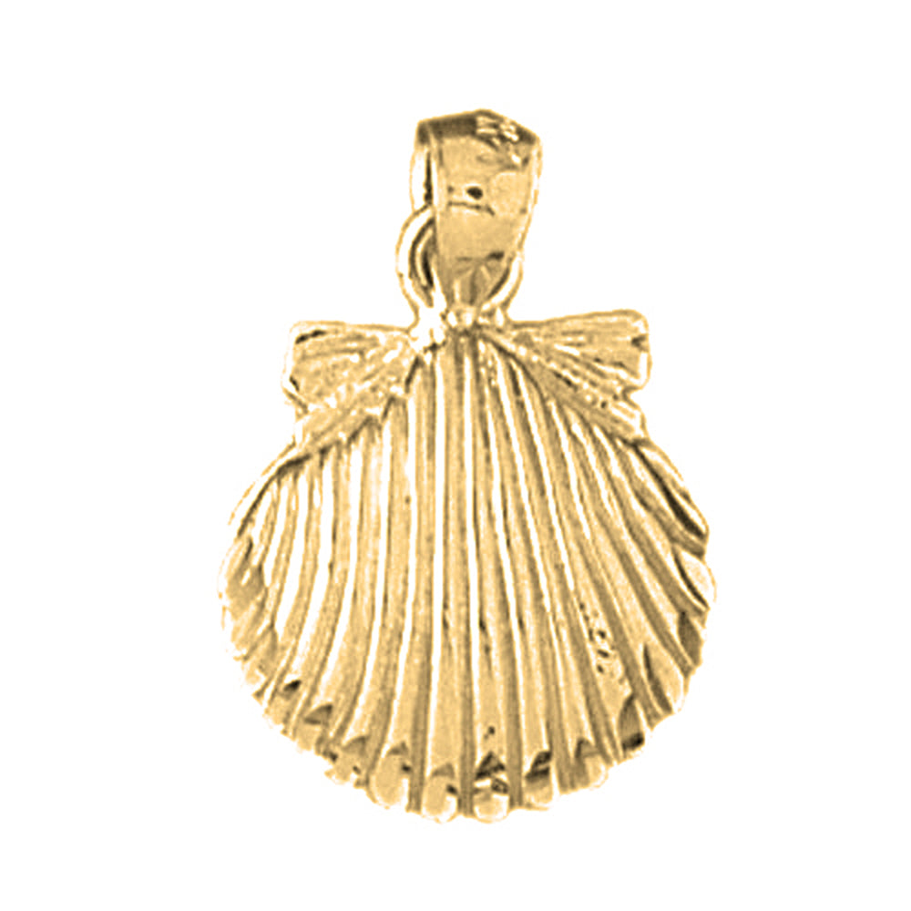 Yellow Gold-plated Silver Shell Pendant