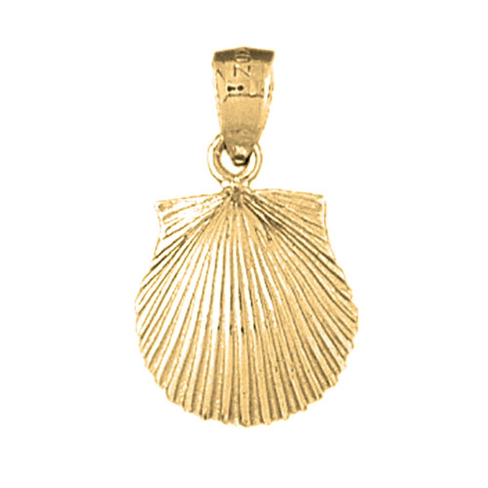 Yellow Gold-plated Silver Shell Pendant